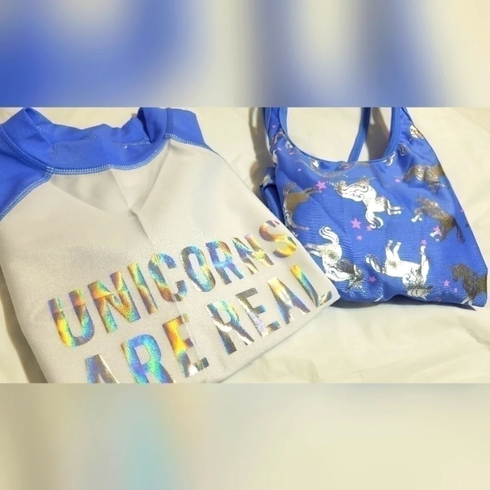 More Than Magic Unicorn Bathing Suit And Crop Top